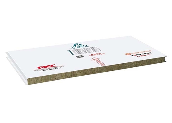 kupować GMP Standardowa izolacja termiczna Panel Sandwich z wełny skalnej do zapobiegania pożarom online manufacture