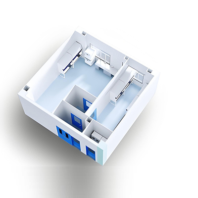 kupować Huuao Customized GMP Laboratory Cleanroom Project Modular Wall Panel Lighting Sterile Clean Room online manufacture