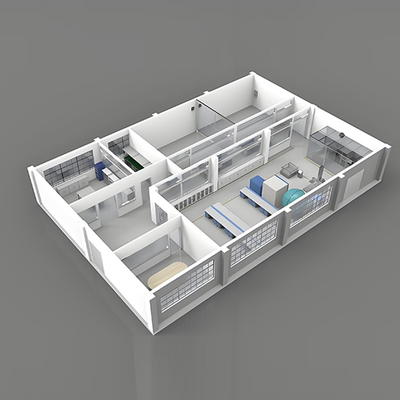 kupować Huuao Customized Solution Class 8 Prefabricated 50mm Sandwich Panel Modular Cleanroom GMP Workshop for Cosmetics or Food Factory online manufacture
