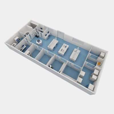 kupować HUAAO ISO 14644 Klasa 8 Nowoczesna Prefabrykowana Modułowa Komora Czysta z Paneli Warstwowych 50mm Warsztat GMP Szpital Kosmetyki Fabryka Żywności produkcja online