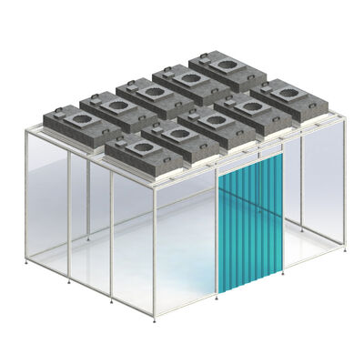 kupować HUAAO Niestandardowy warsztat medyczny Modularny pokój czyste Prefabrykowany Mobilny Stand Czyste H13/H14 Filtr Ognioodporny produkcja online
