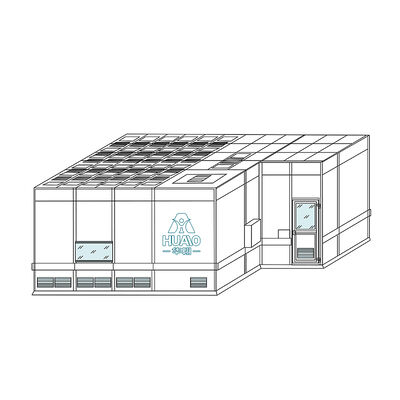 HUAAO OEM Design Nowoczesny Modularny Pokój Czyste Klasy 1000 Oczyszczanie wodoodporne Ognioodporne Ekologiczne Bezpłynnego Warsztatu
